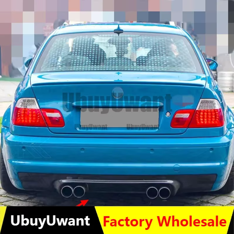 Difusor trasero BMW E46 Serie 3 en ABS negro brillante