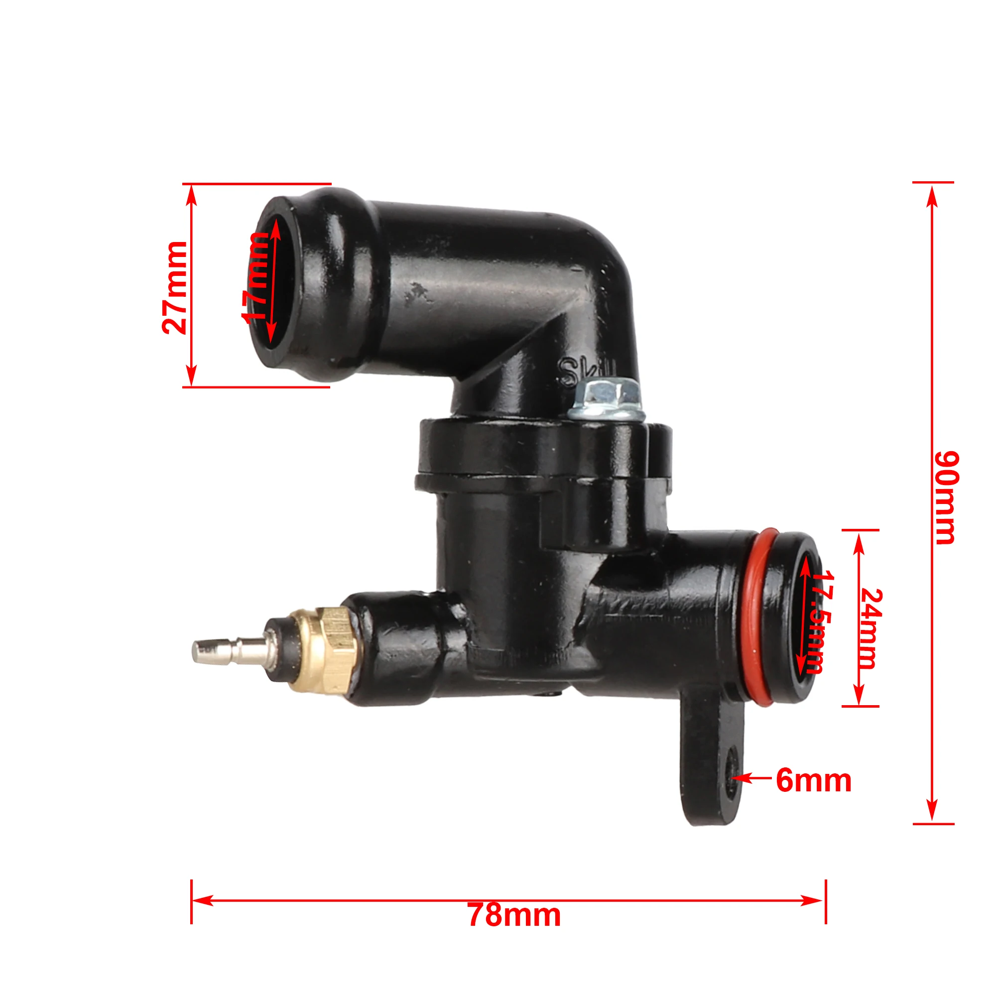 Conjunto de termostato de refrigeración para motocicleta ATV, compatible con Loncin CG150, 150cc, accesorios de motor de refrigeración por agua - imagen 4