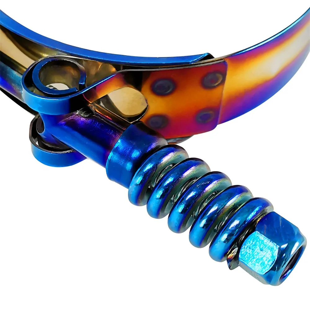 Abrazadera de garganta con perno en T para turbo e intercooler azul - imagen 5