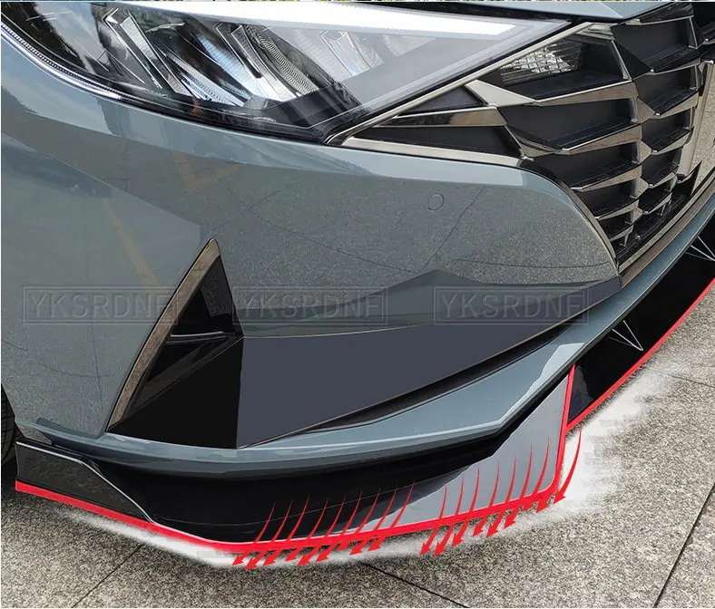 Kit labio parachoques delantero Hyundai Elantra 2021 fibra carbono - imagen 5