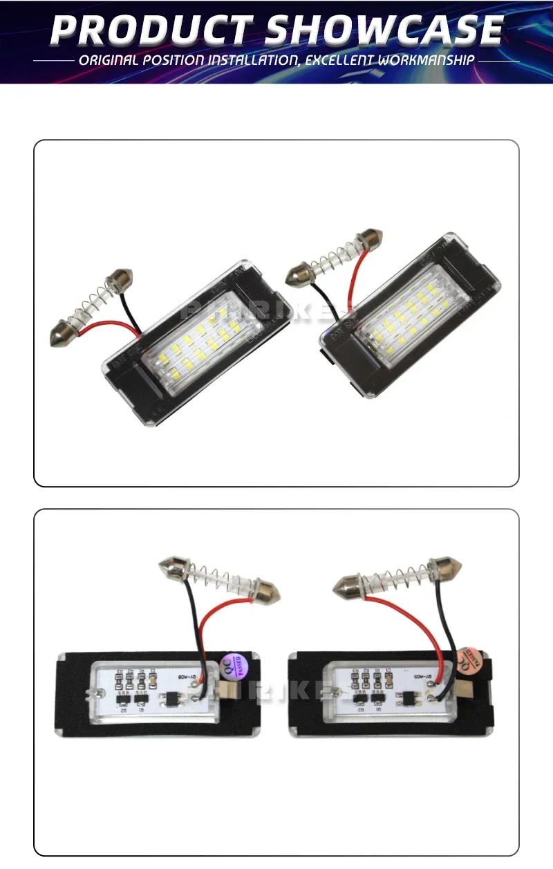 Detalle de la luz LED para matrícula
