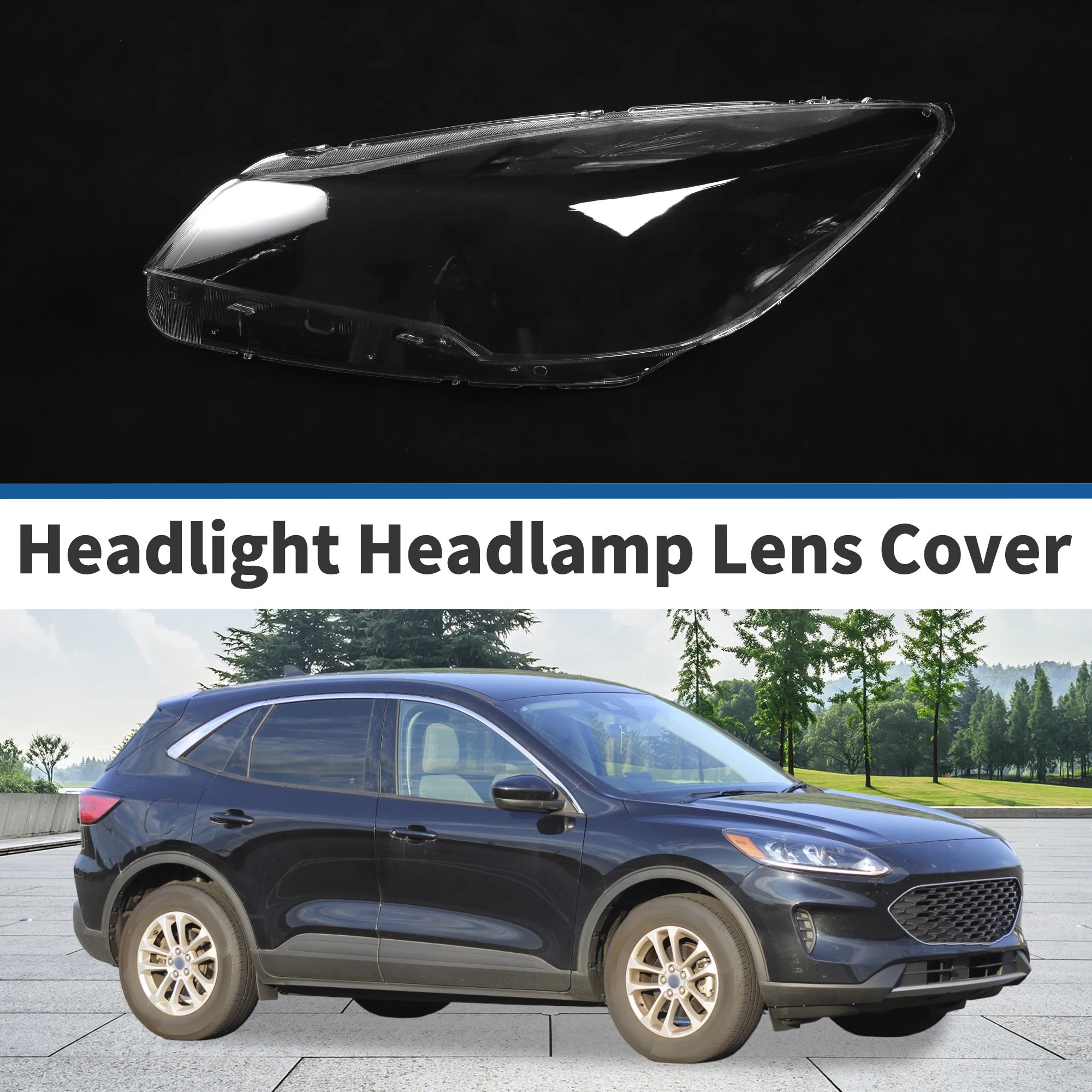 UXCELL Tulipa transparente de faro para Ford Escape 2013-2016
