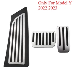 Pedales LHD para Tesla Model Y 2022 2023 2024, cubierta de Pedal, acelerador, Pedal de combustible, pastillas de freno, accesorios modificados para Interior de coche