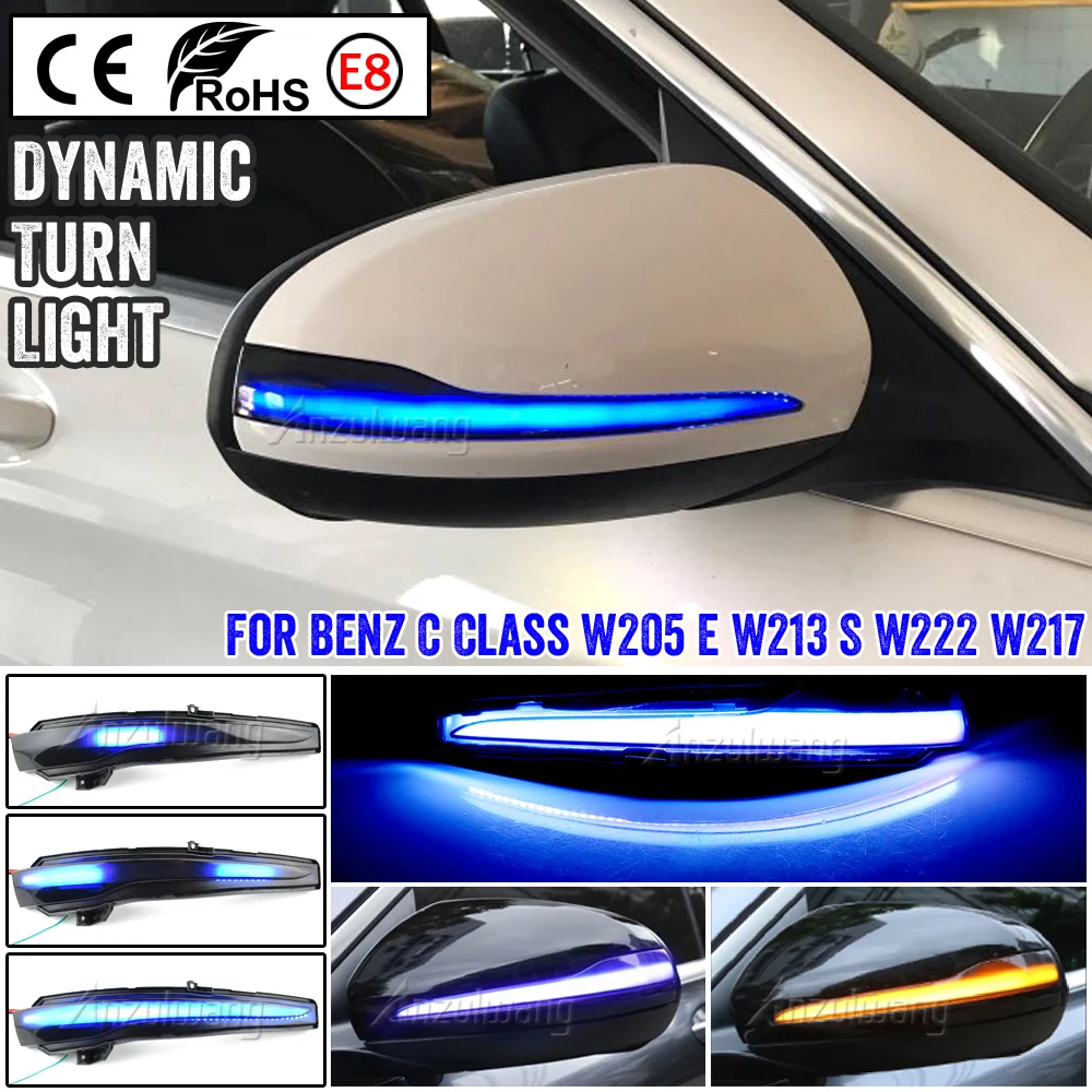 Espejo secuencial LED intermitente dinámico Mercedes Benz C E S GLC V - imagen 2
