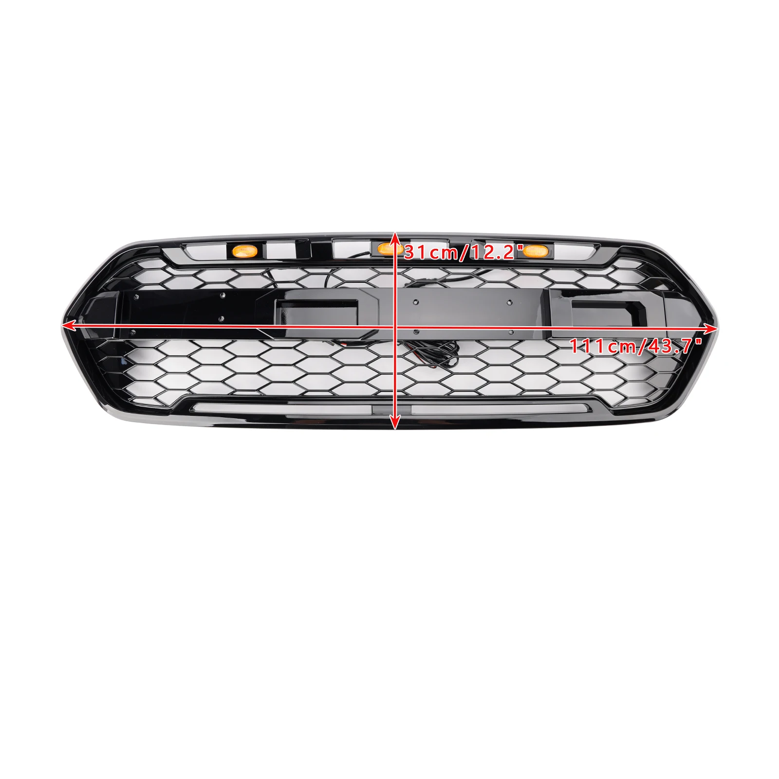 Artudatech parrilla delantera negra brillante para Ford Transit Custom - imagen 2