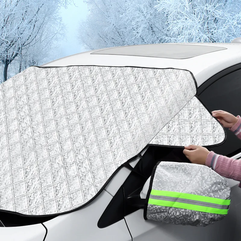 Cubreparabrisas con orejeras universal – protección contra nieve, escarcha y polvo - imagen 3