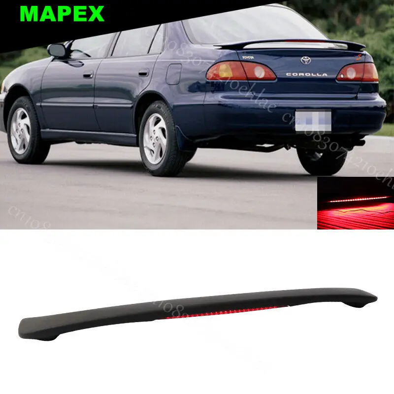 Alerón trasero LED Toyota Corolla 1998-2002 estilo OE ABS negro - imagen 2