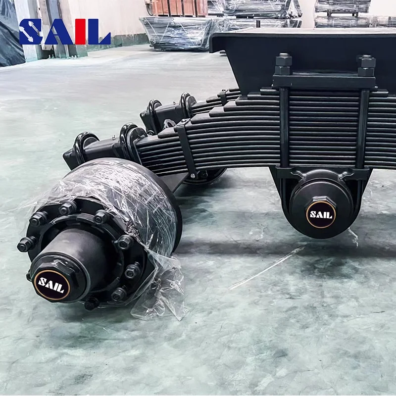 VELA personalizada 25T 30T 35T 40T 24T 28T 32T 36T pista de remolque piezas de automóvil eje suspensión de un solo punto Bogie - imagen 4