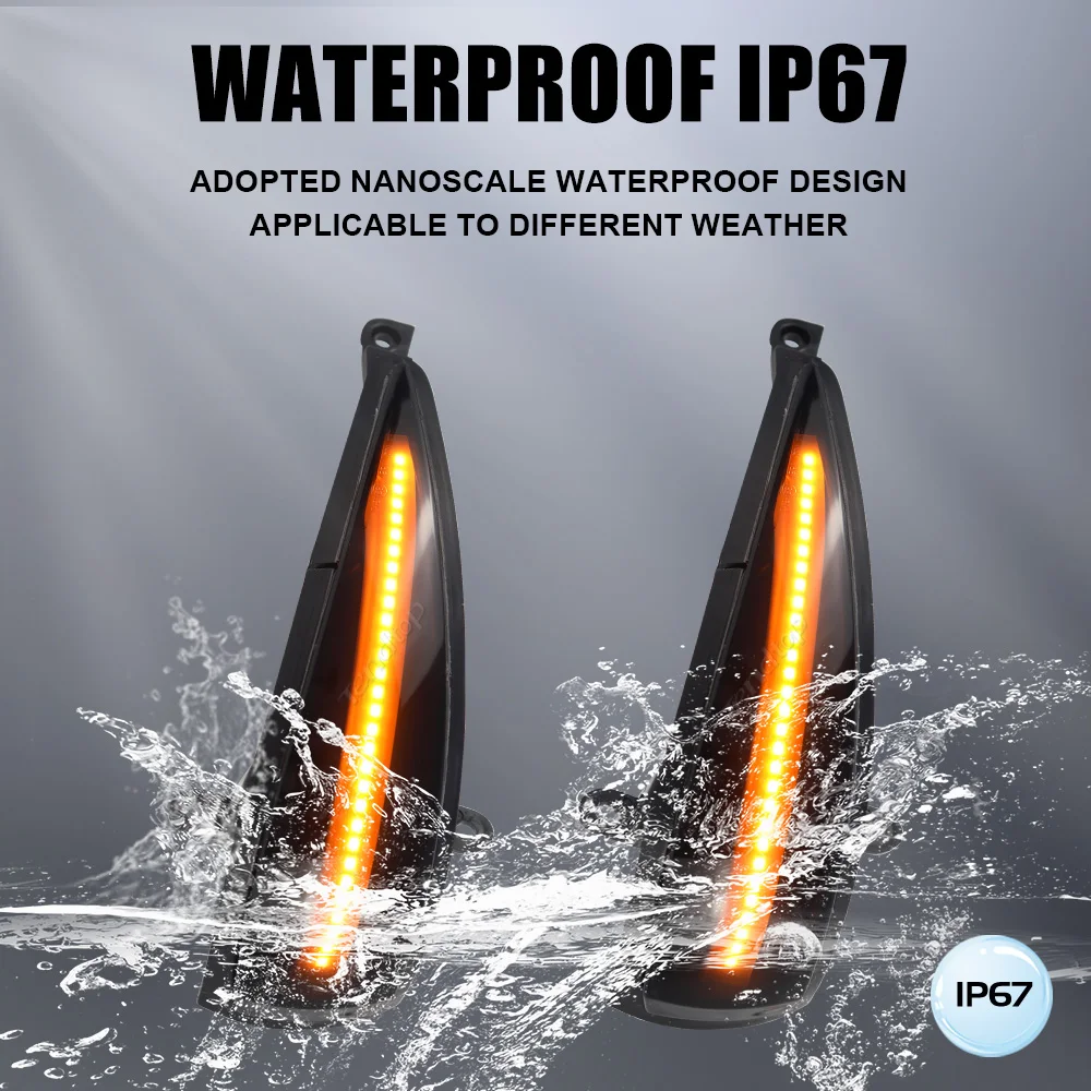Luz de señal de giro ámbar dinámica, indicador de espejos retrovisores laterales para Honda Civic 8th Hatchback MK8 tipo-s tipo-r FN FK - imagen 4