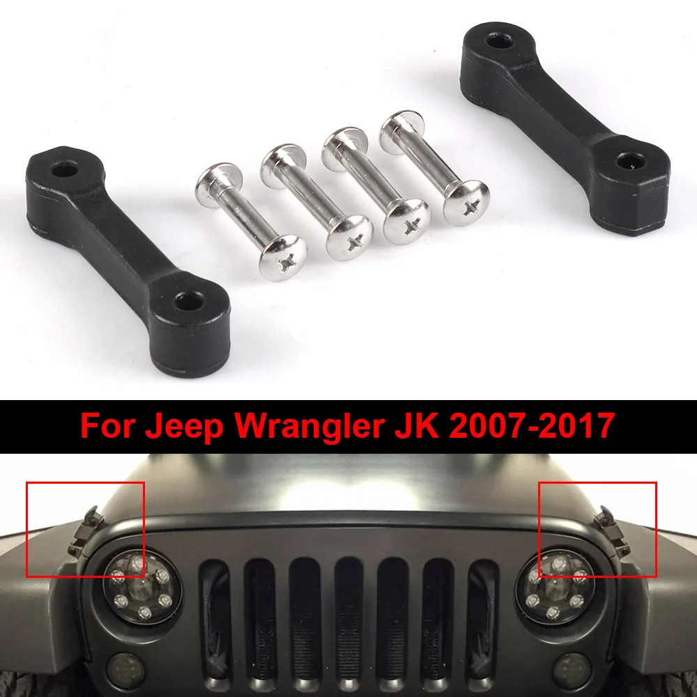 Kit de pestillo de capó antivibración para Jeep Wrangler JK 2007-2017