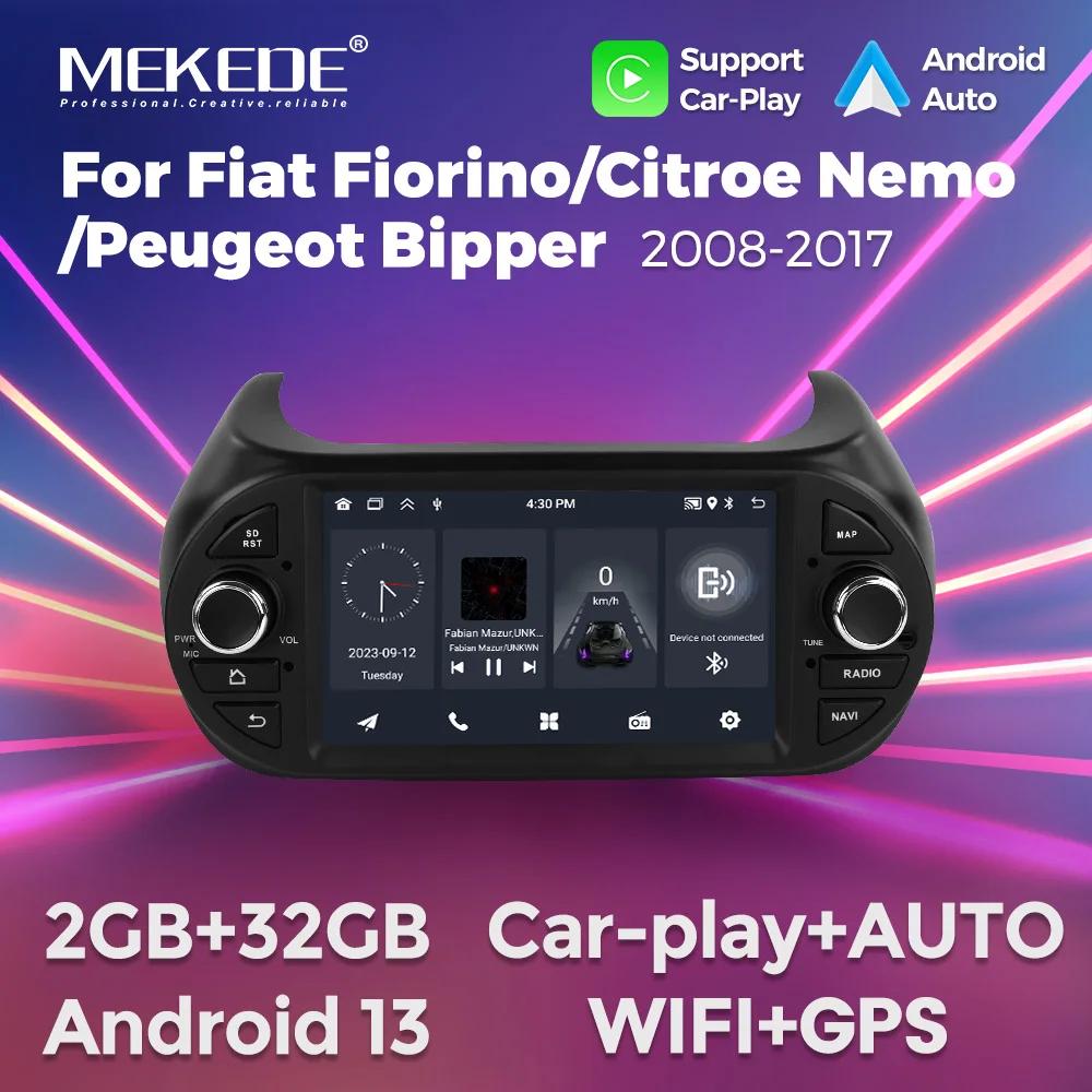Radio Android 13 para Fiat Fiorino Qubo con CarPlay y GPS - imagen 2