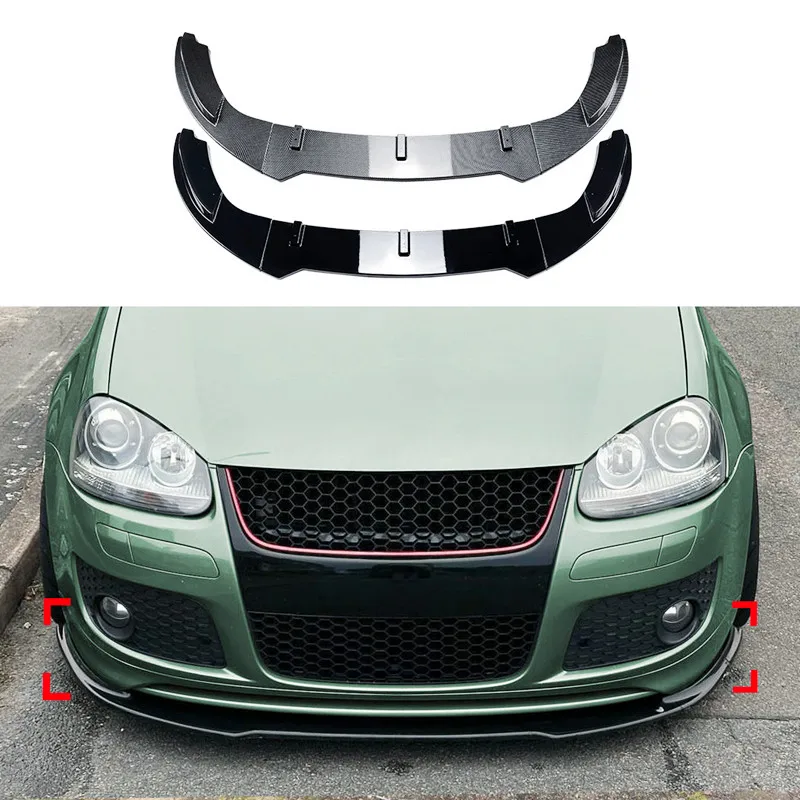 Kit divisor inferior negro con alerón fibra carbono Golf 5 GTI - imagen 2