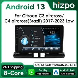 Autoradio Android 2DIN Hizpo para Citroën C3 y C4 Aircross 2017-2023