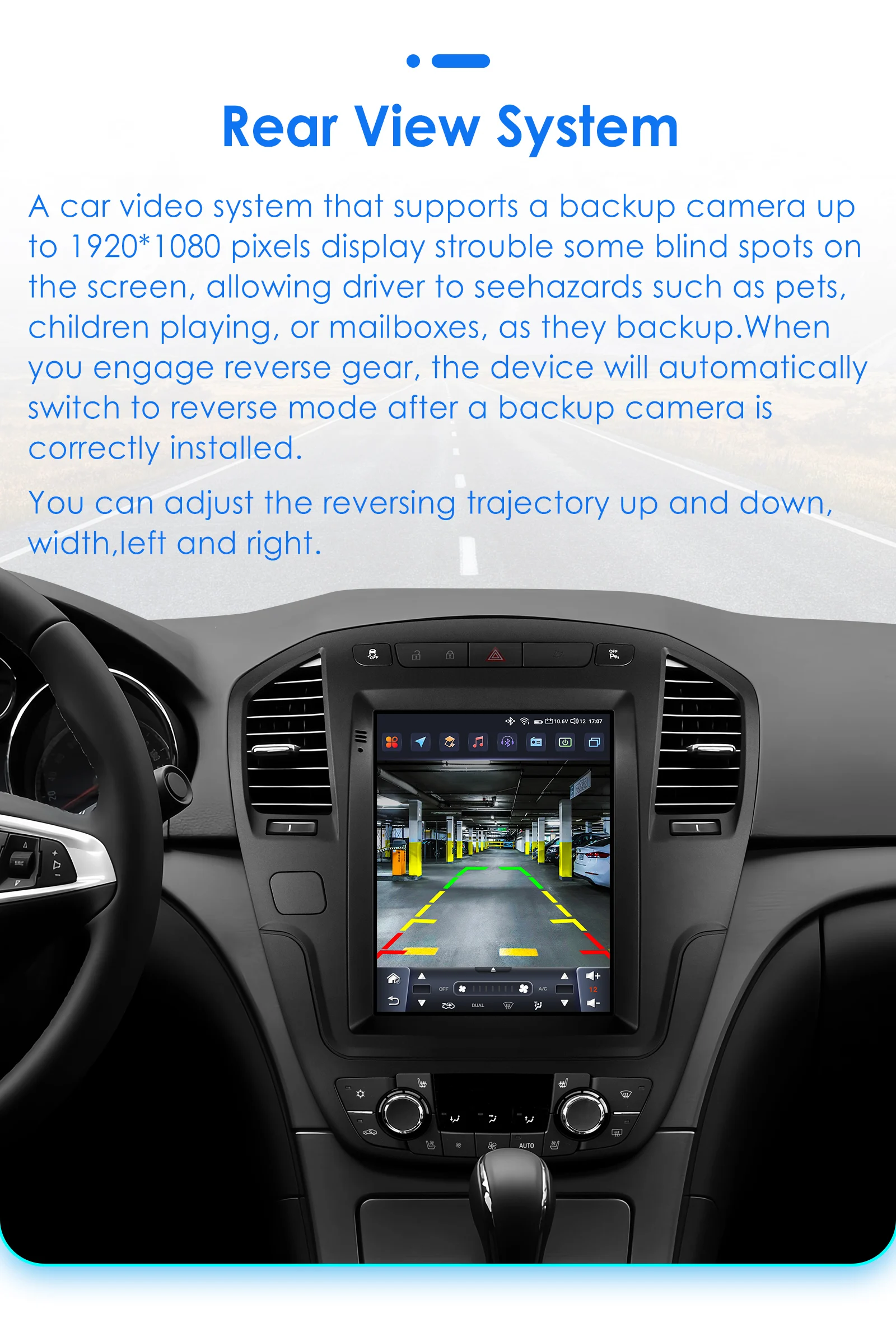 Cámara de visión trasera AHD