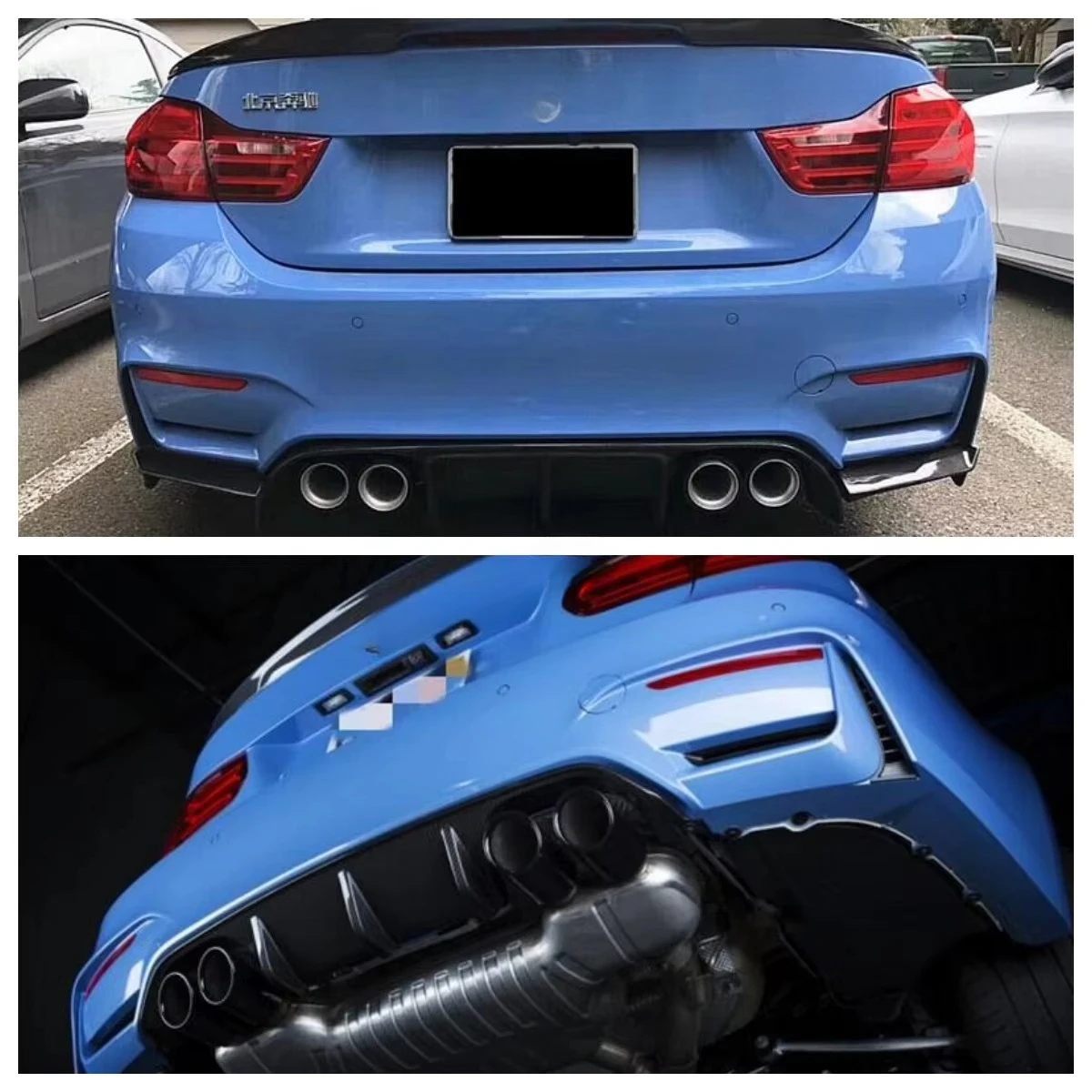 Alerón difusor trasero en fibra de carbono para BMW M3 M4 F80-F83 - imagen 2