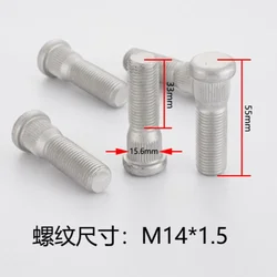 Perno estriado de cubo de rueda BYD M14x1,5 – 55 mm