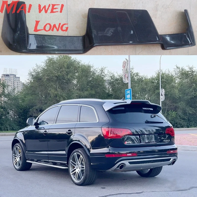 Audi Q7 alerón de techo de fibra de carbono real 2006-2015