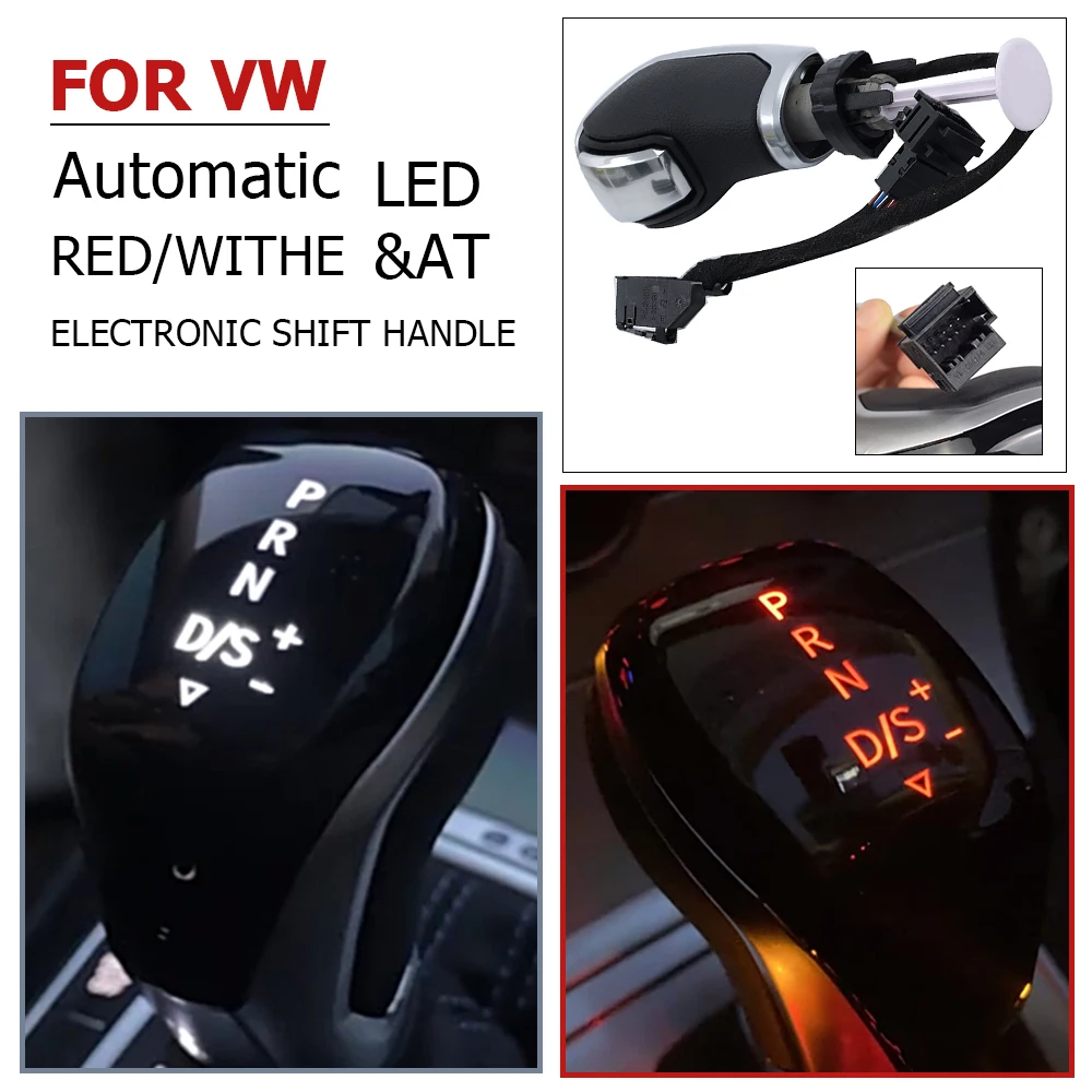 Pomo cambio electrónico LED para VW Golf 7 y Passat B8