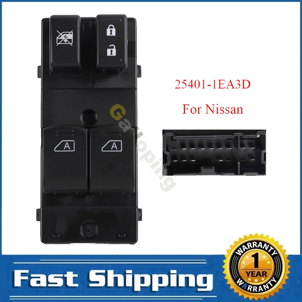 Nissan 25401-1EA3D Interruptor de ventanilla principal 370Z 2009-2016