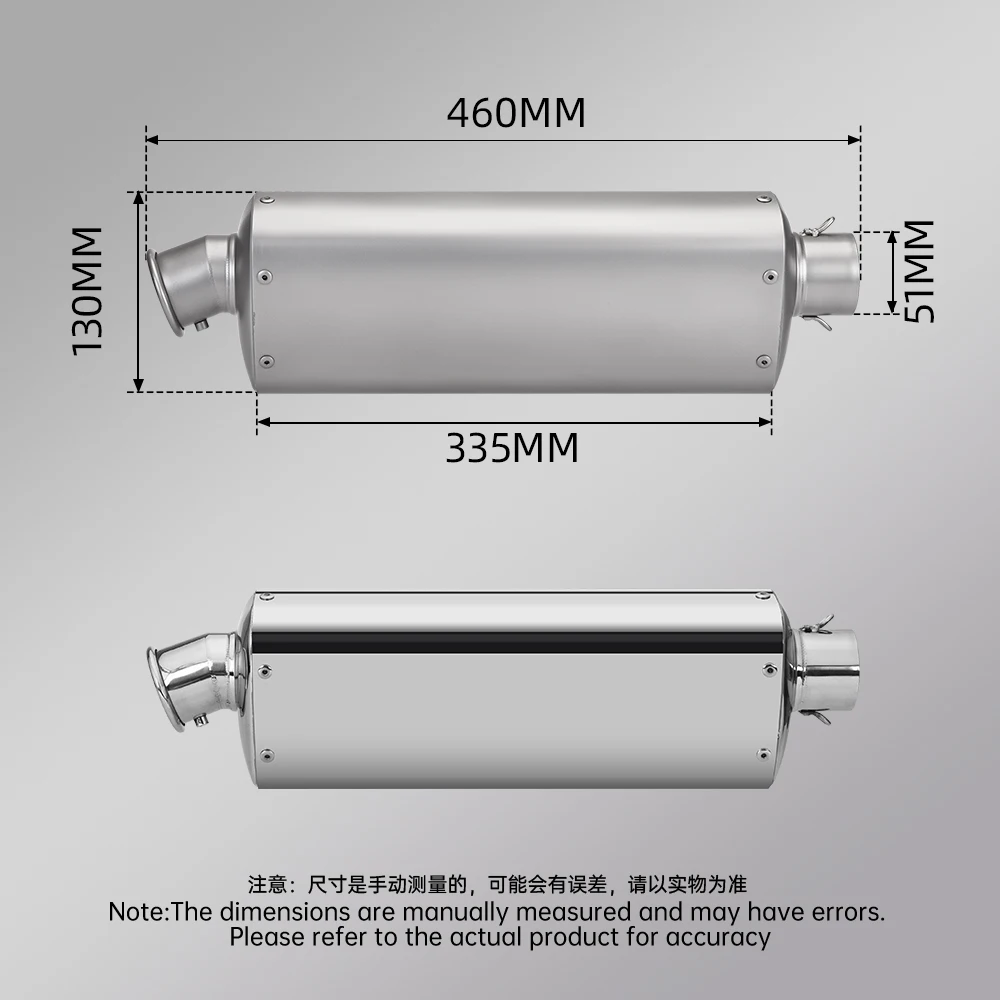 Tubo conexión escape CFMOTO 450SR-S diámetro 51 mm - imagen 3