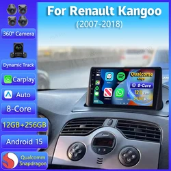 Radio Multimedia CarPlay Android para Renault Kangoo 2007-2018 con WiFi 4G y DVD