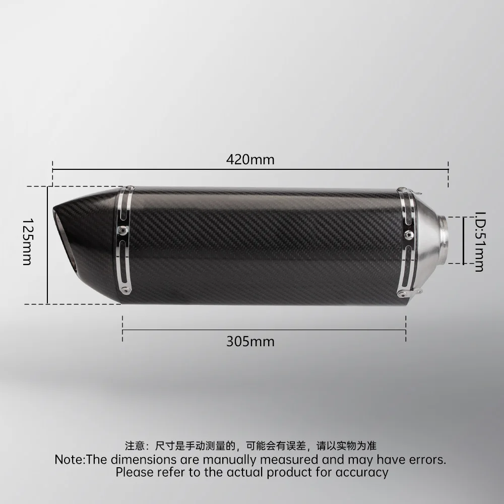 Codo escape DB Slip-on con silenciador carbono para BMW G310R - imagen 4