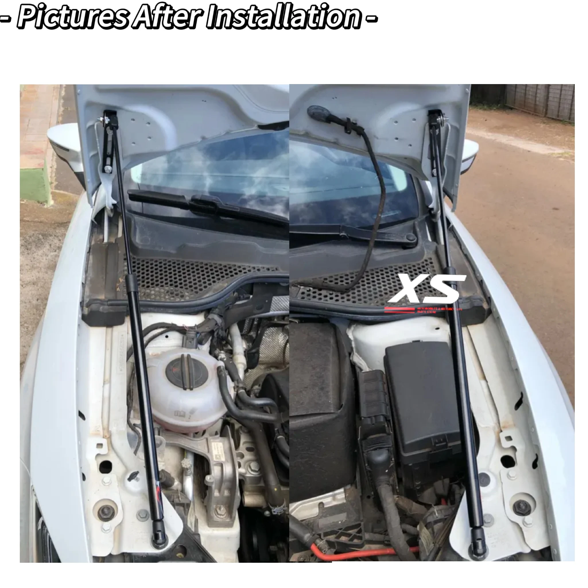 Puntales gas capó SEAT Leon MK3 5F 2012-2020 fibra carbono - imagen 5