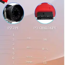 Cable diagnóstico EBS ISO 7638 para remolque - Autel Autocom Bosch