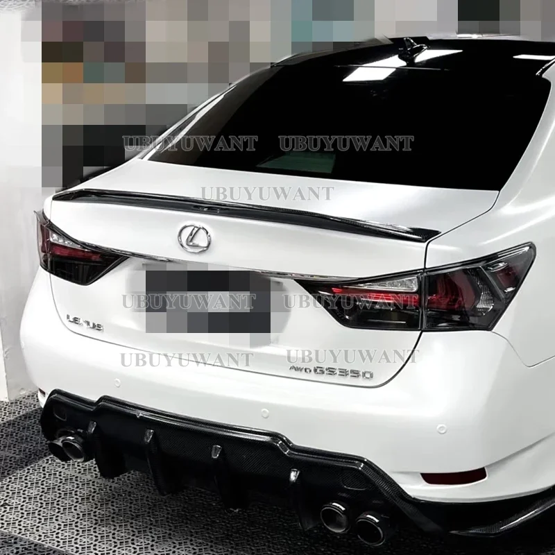 Para LEXUS GS GS350 GS300 GS450 alerón trasero de fibra de carbono REAL de alta calidad 2013 2014 2015 2016 - imagen 3
