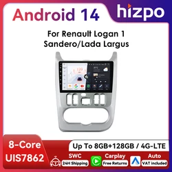 Radio Android 2DIN 9" compatible Renault Logan Sandero Lada Largus
