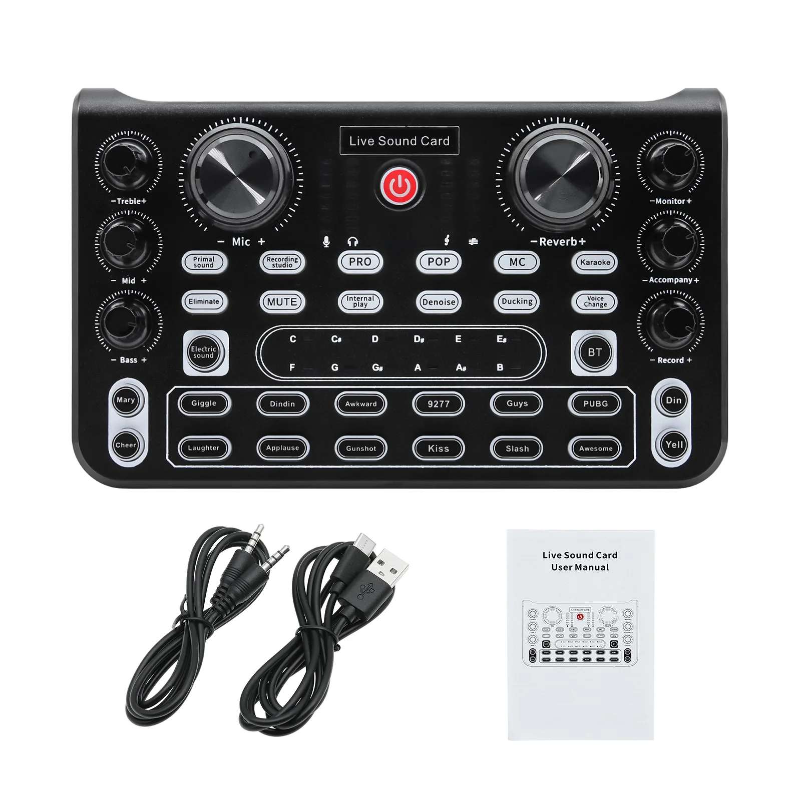 Tarjeta de sonido X60 con mezclador para karaoke y streaming en vivo - imagen 2