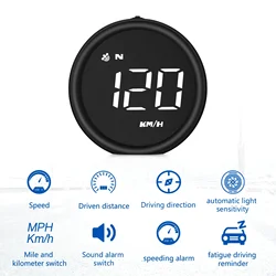 Ordenador de bordo HUD G1 con velocímetro LCD y brújula universal