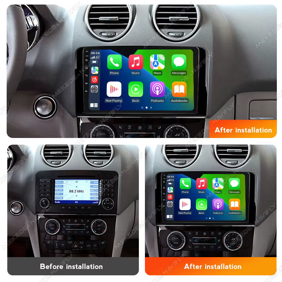 Radio MEKEDE CarPlay inalámbrico y Android Auto para Mercedes ML W164 - imagen 2