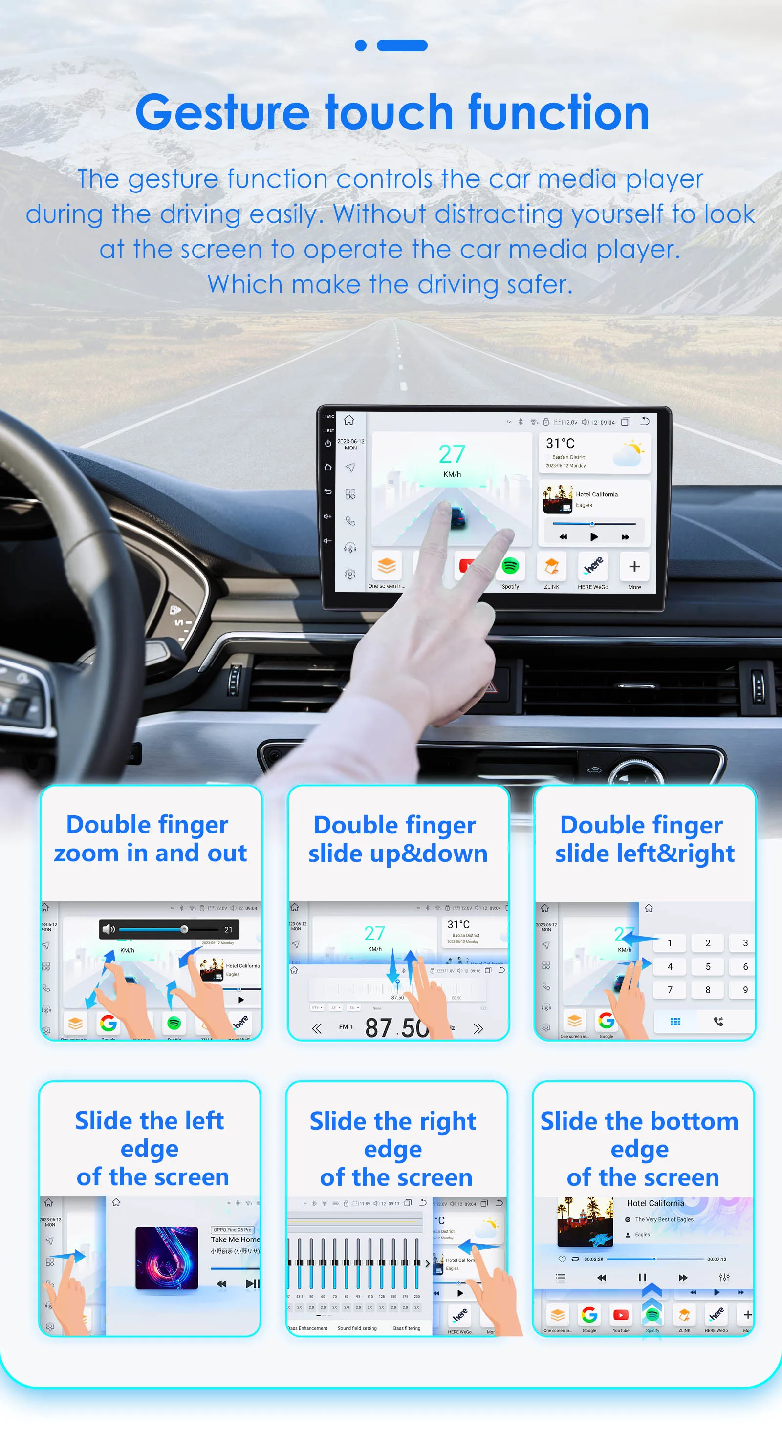Hizpo Radio 2 DIN con GPS, Android y CarPlay para coche - imagen 5