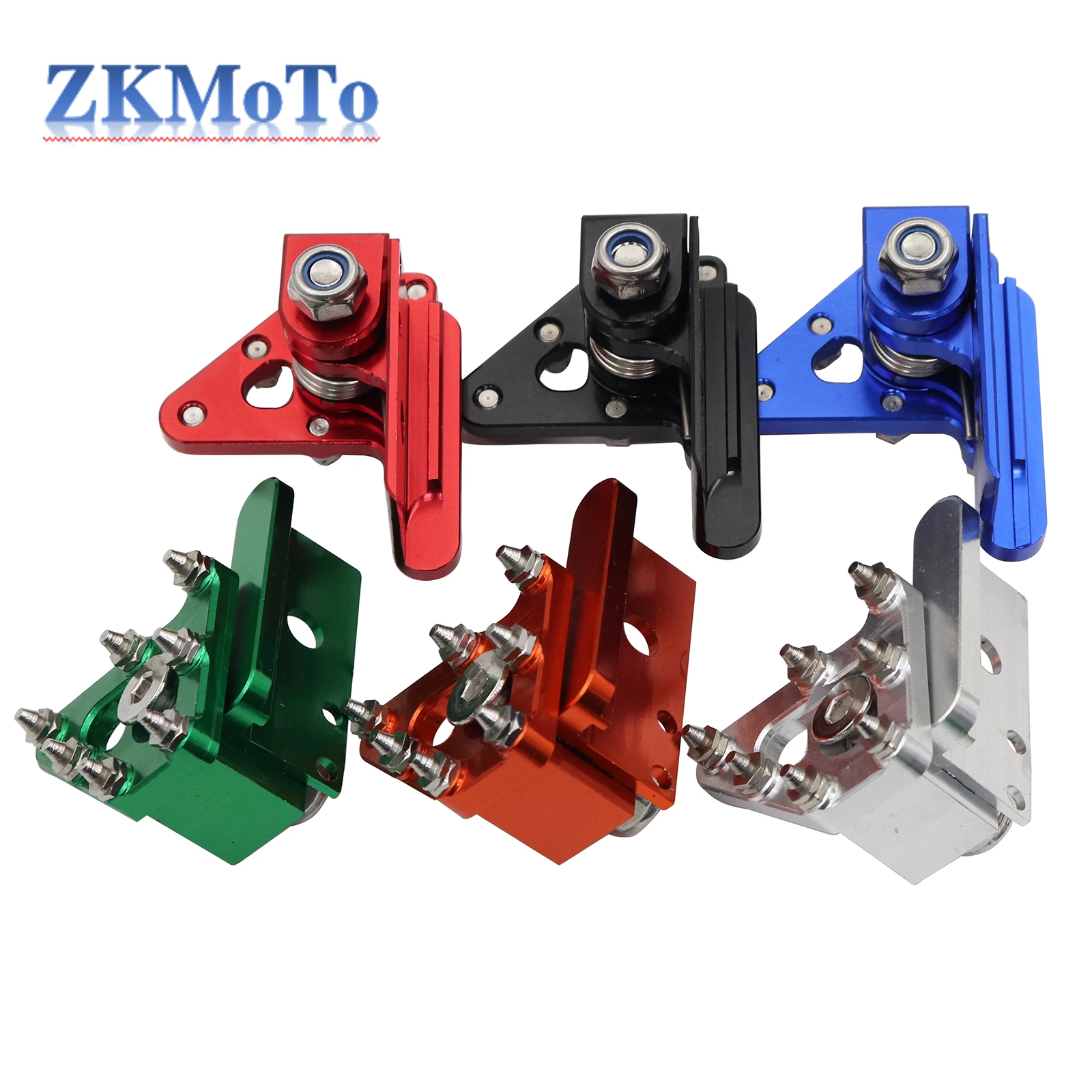 Detalle del acabado anodizado del pedal de freno