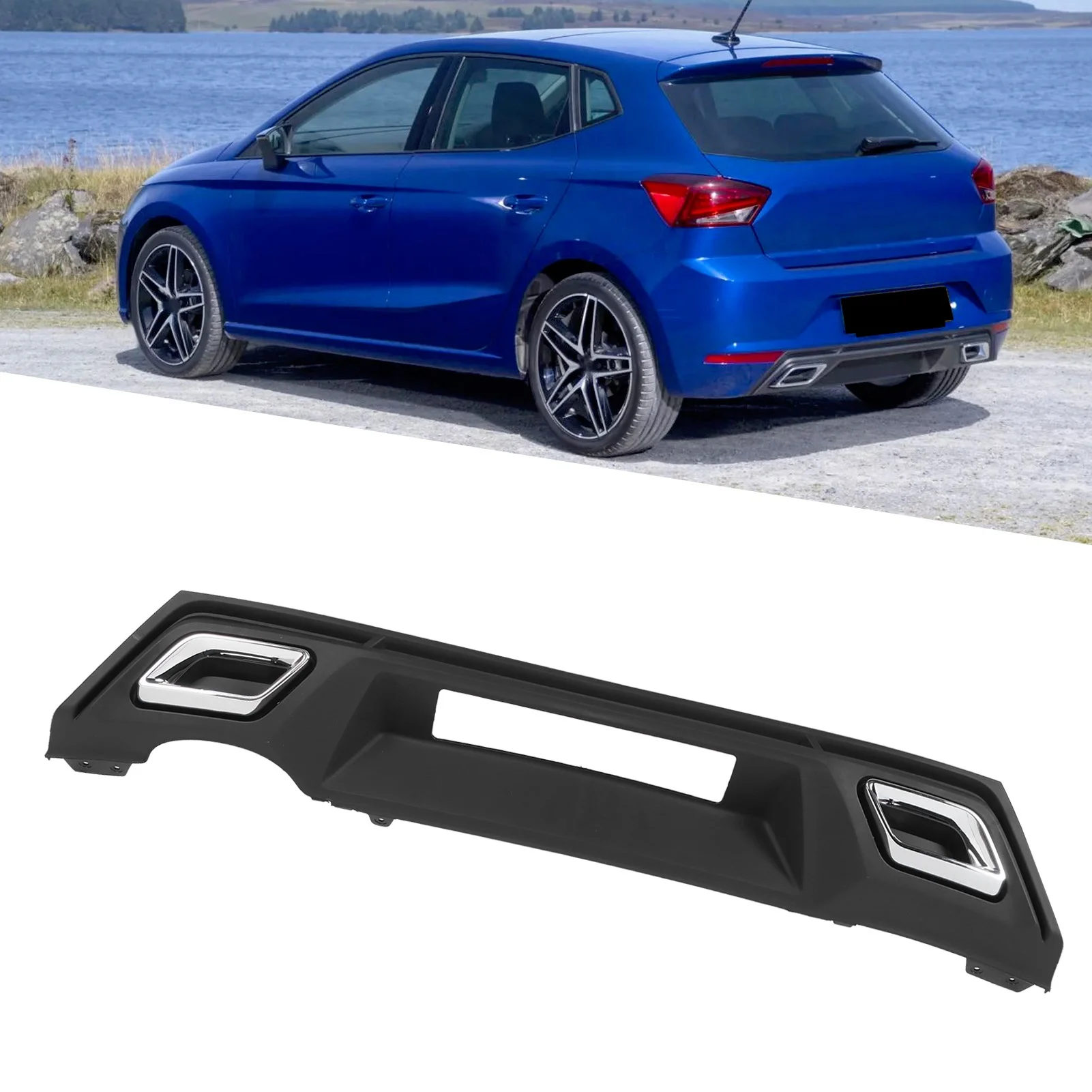 Difusor trasero SEAT Ibiza MK5 2017‑2021 – alerón inferior - imagen 4