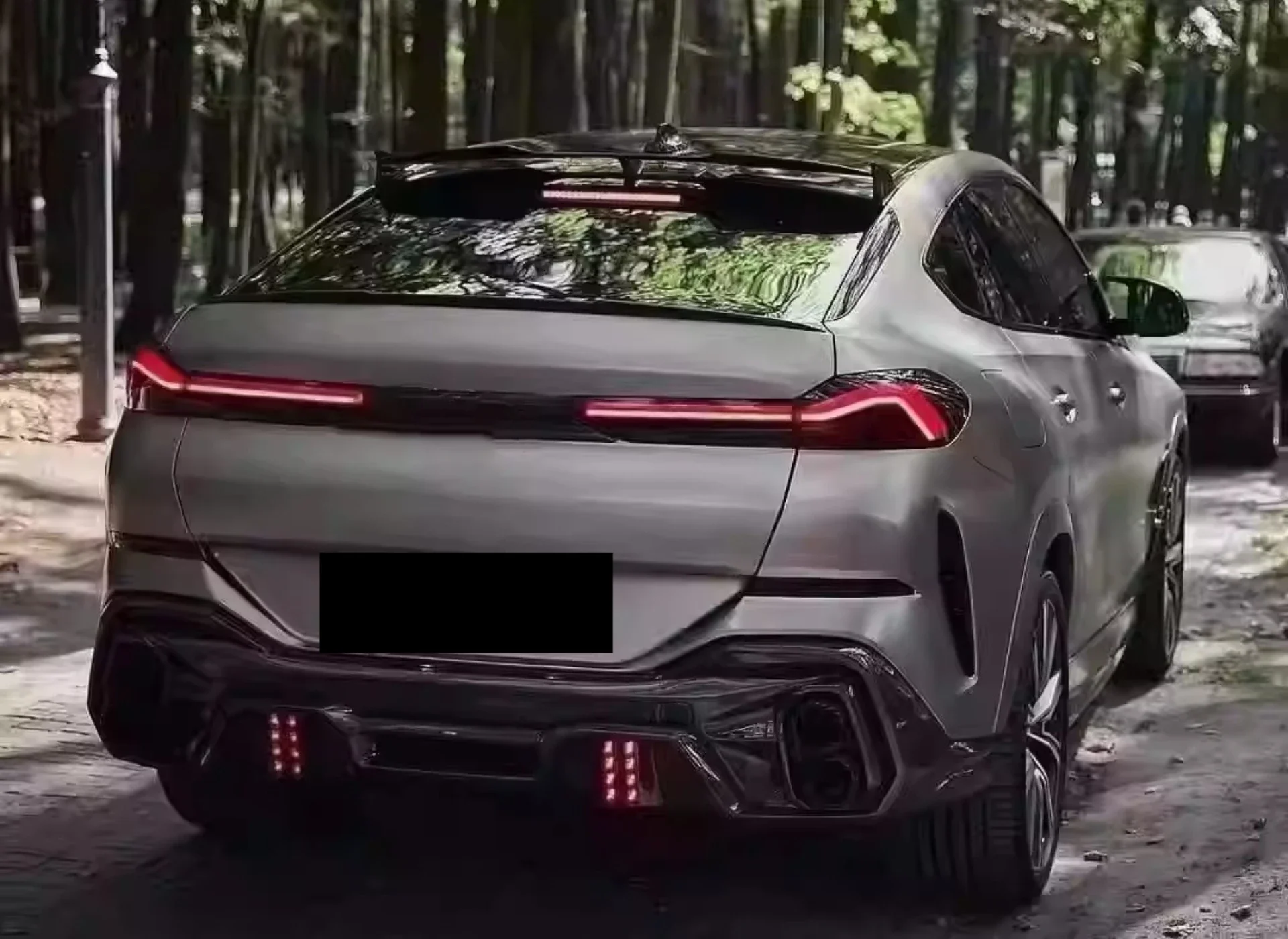 Kit de carrocería, alerón de labio trasero de fibra Caron para BMW X6 G06 2019, nuevo estilo modificado, pala trasera, accesorios para coche - imagen 4