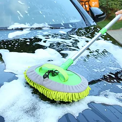 Cepillo mopa ajustable telescópico superabsorbente para limpieza coche