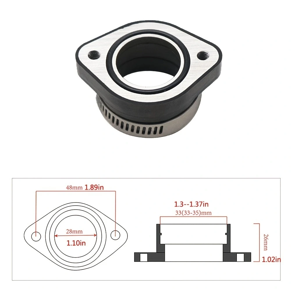 Brida goma carburador Mikuni VM24 28mm Moto Cross - imagen 4
