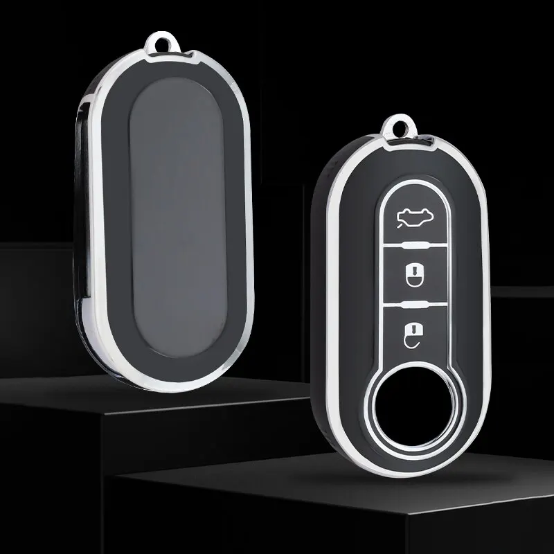 Funda TPU para llave Fiat 500, Panda, Ducato y Lancia llavero - imagen 3