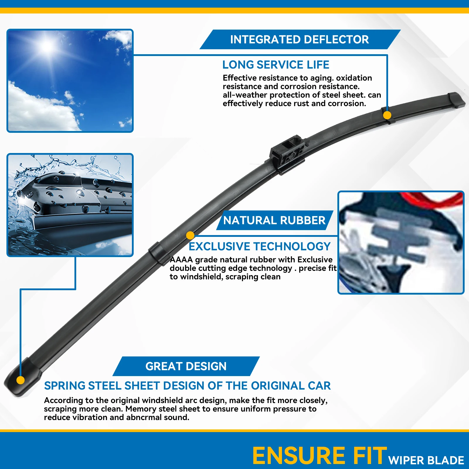 2 uds para Mercedes Benz GLC clase X253 C253 2015-2023 limpiaparabrisas delantero 2016 2020 2021 accesorios de ventana de parabrisas - imagen 5