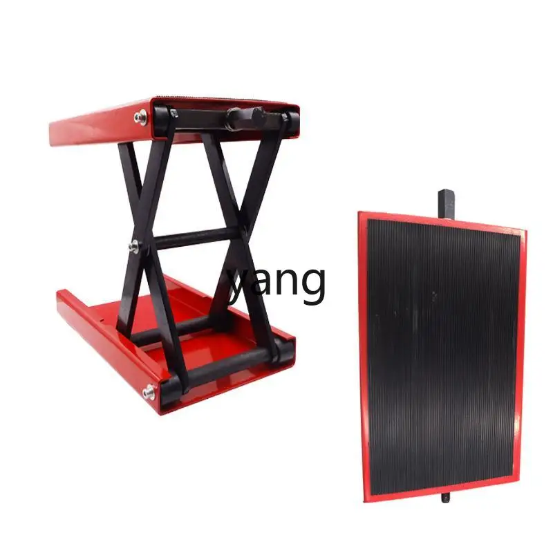 Soporte hidráulico manual con superficie de goma para motocicleta