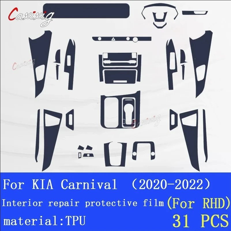Para Mazda 3 Axela 2020 2019 consola central Interior de coche películas de TPU consola protectora de salón película de caja de cambios película de reparación Accesorios - imagen 4