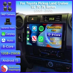 Autorradio Android 15 CarPlay 2 DIN Toyota Land Cruiser 70 y 79
