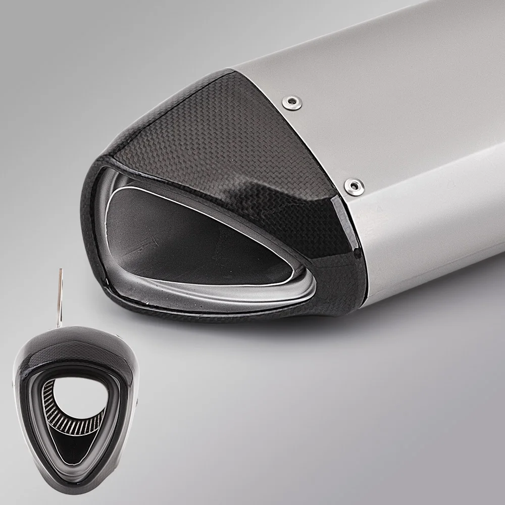 Silenciador de escape universal fibra carbono para Ninja400 ZX6R RSV4 - imagen 3