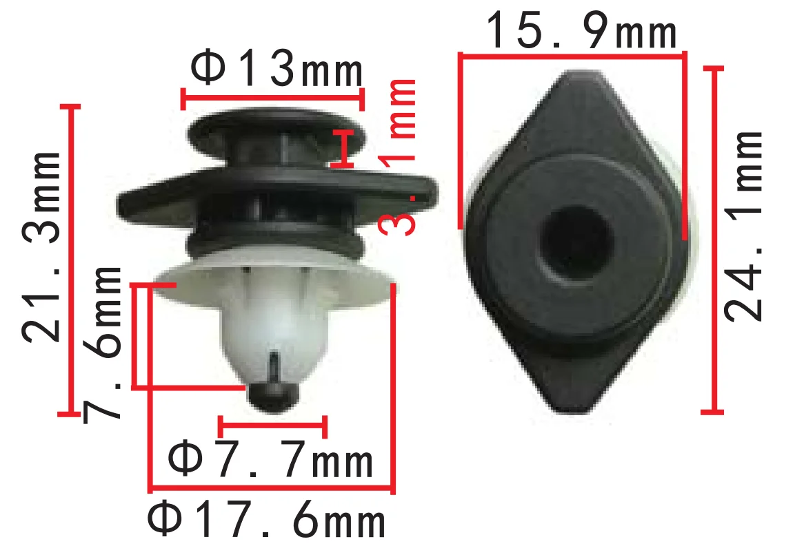 Clips de falda lateral Shhworldsea para Volvo 30640643