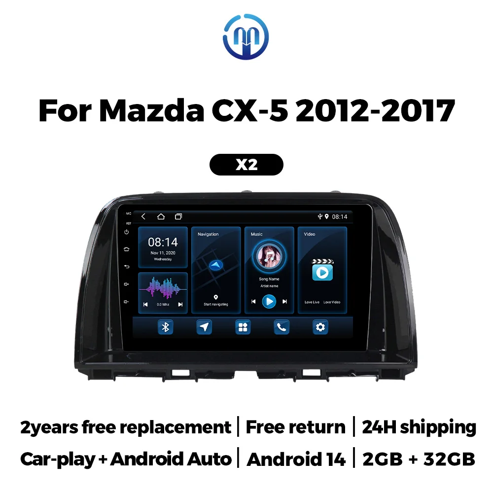 MEKEDE Radio 2 DIN con Android Auto y CarPlay para Mazda CX-5 - imagen 2