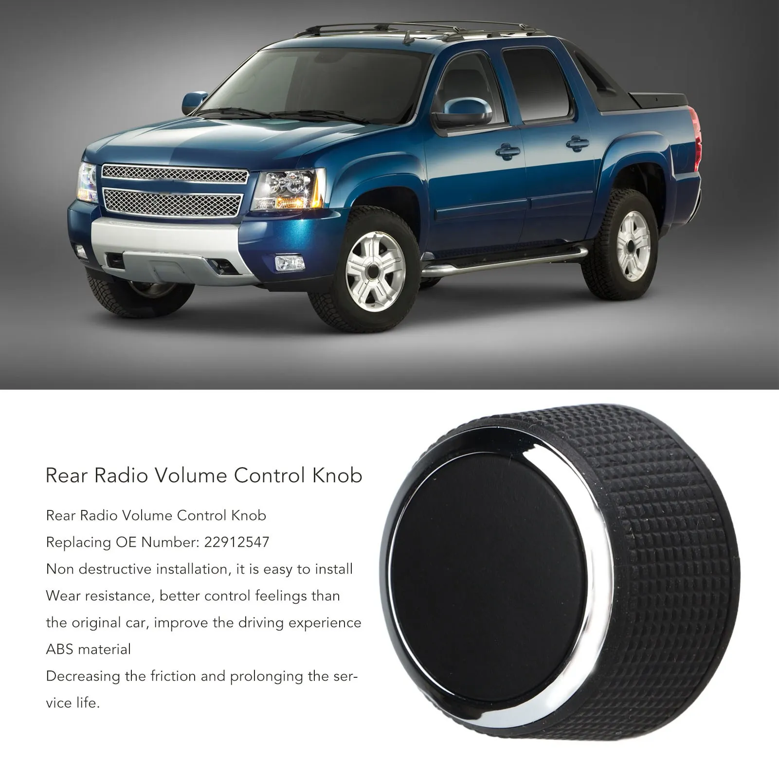 Perilla de Control de volumen de Radio trasera, repuesto de 2 piezas, 22912547, piezas de coche, para Suburban 2007 ‑ 2013 - imagen 5