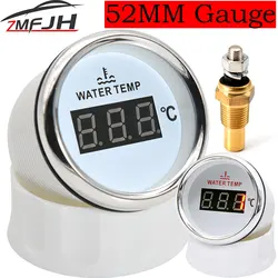 Medidor temperatura agua 52mm digital retroiluminación roja 1/8NPT