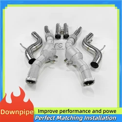 Catalizador deportivo alto flujo Mercedes S500L 4.7T acero inoxidable